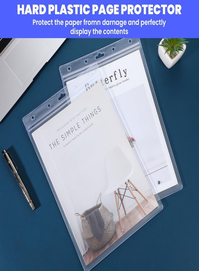 AojSup 20 Pcs Heavy Duty Sheet Protectors 8.5 x 11 Clear, Heavy Weight Sheet Protectors, Job Ticket Holders, Shop Ticket Holders, Work Order Sleeves Waterproof Resealable Document Protector - Image 3